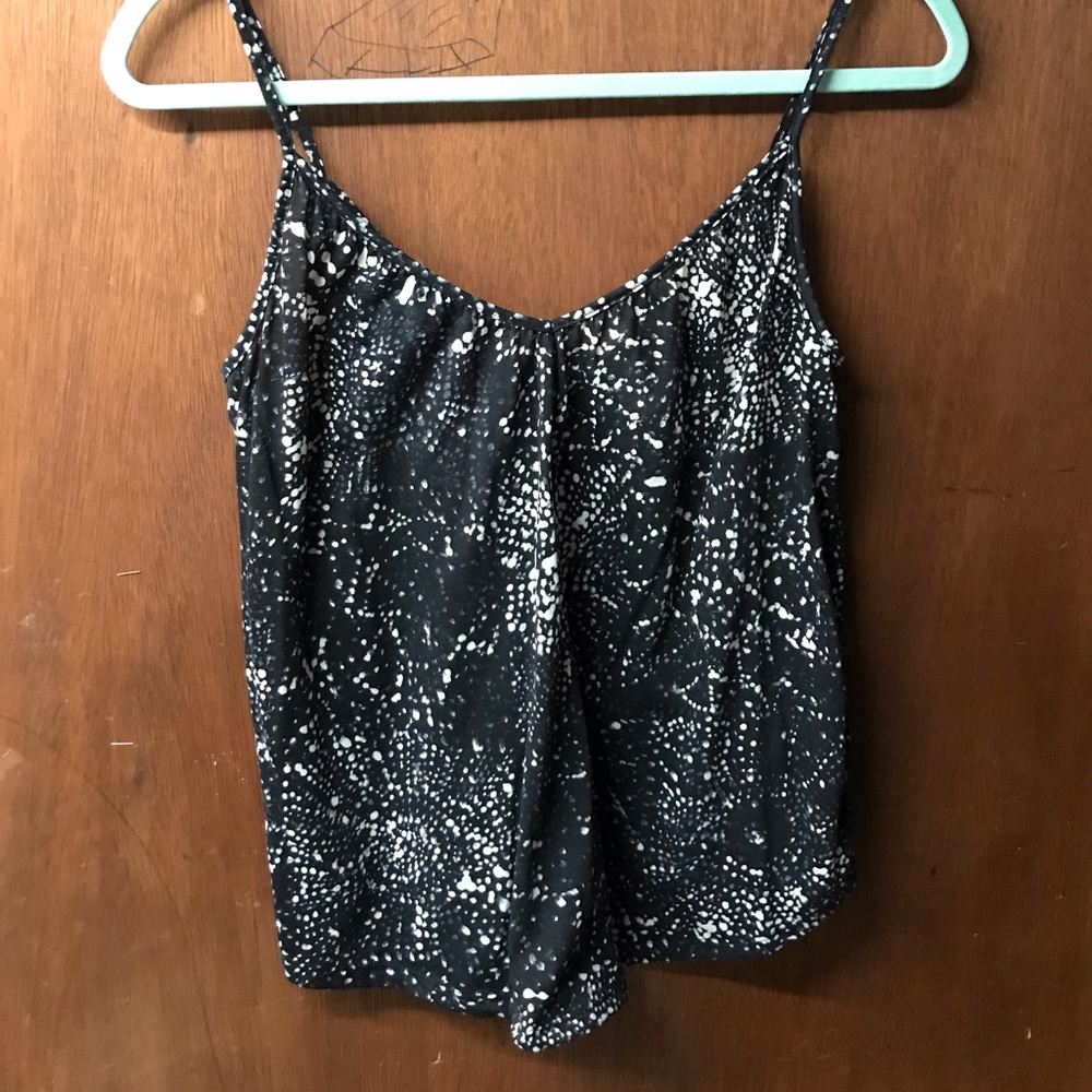 Black and white spotted tank